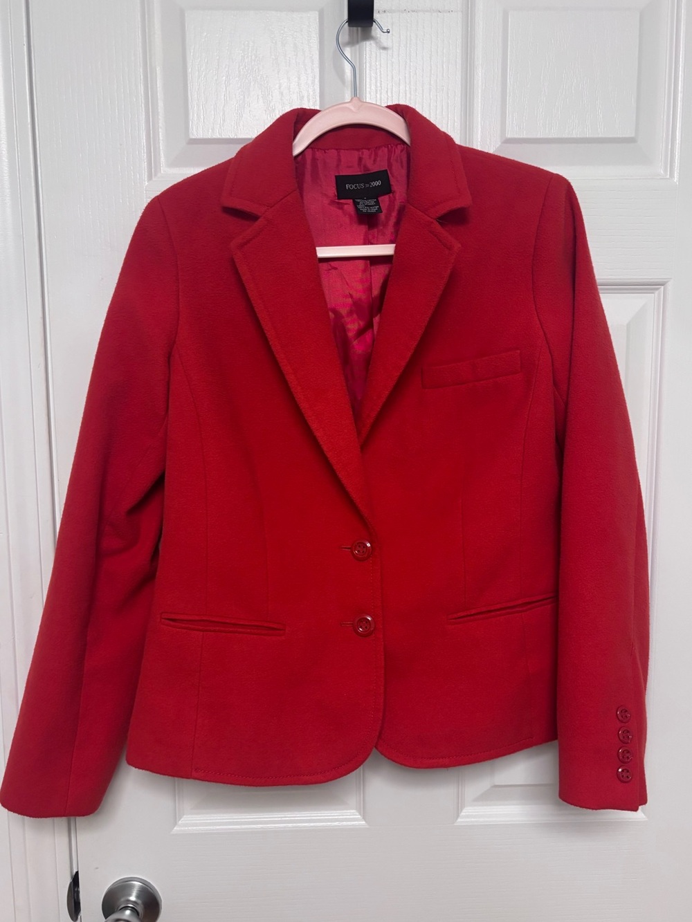 Focus 2000 Women's Bright Red Tailored Blazer